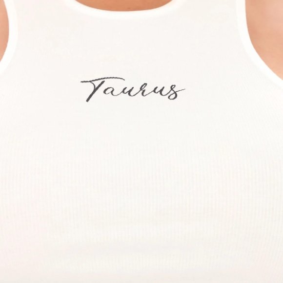 Taurus Sign Tank Top - White - Picture 4 of 7